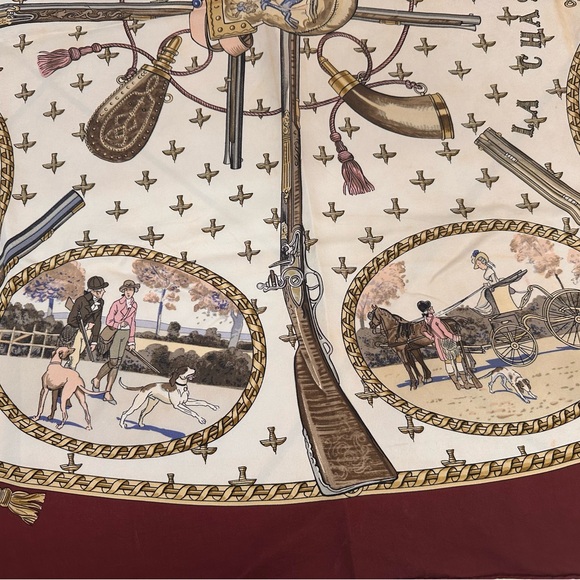 HERMES Vintage Equestrian Print Silk Scarf - Picture 7 of 10